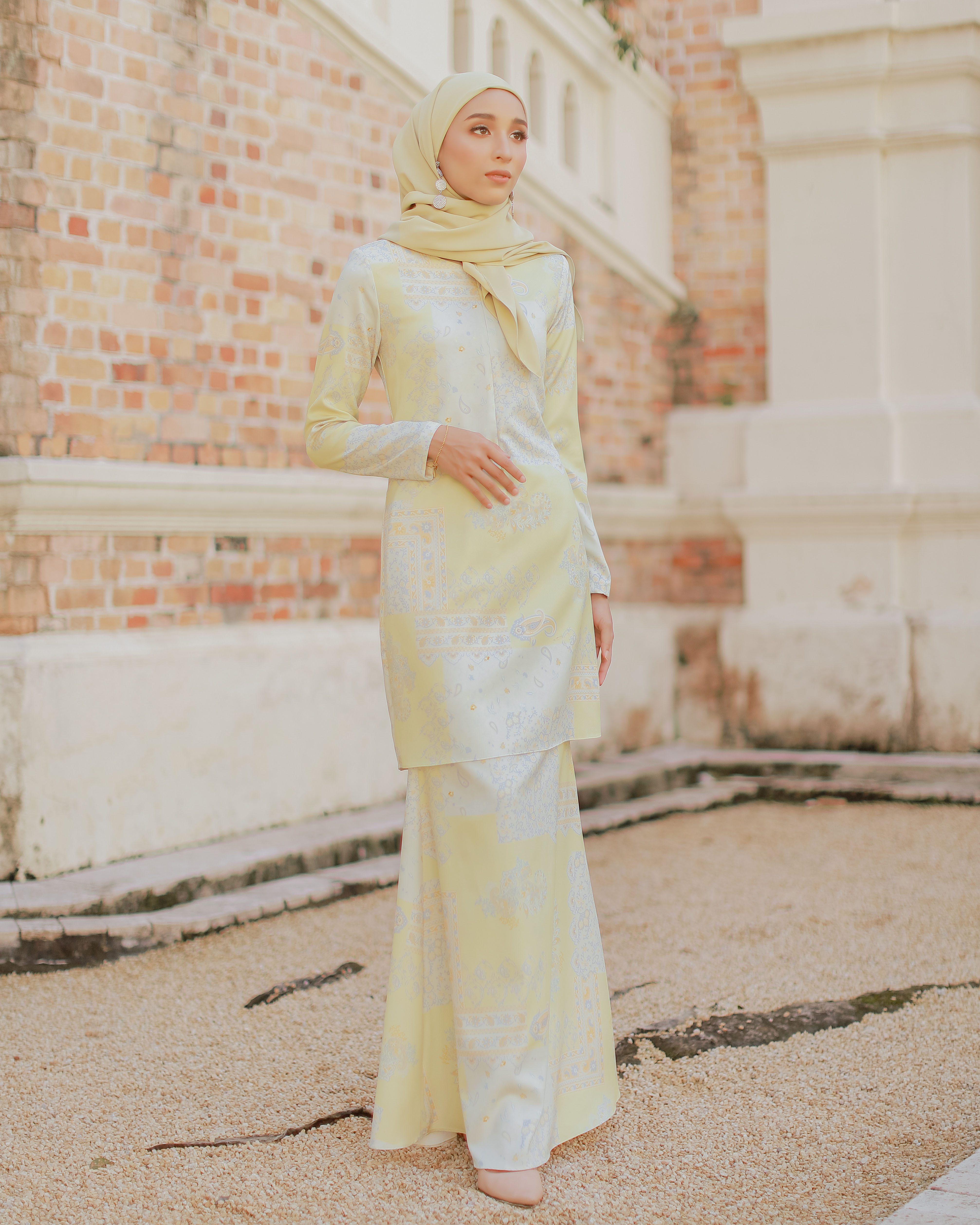 MARINA PREMIUM KURUNG - LEMON YELLOW